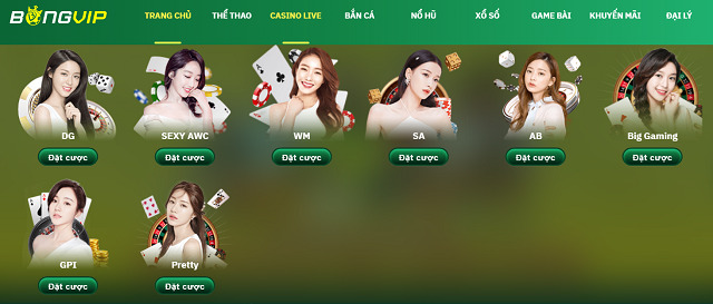 Casino live đỉnh cao và đẳng cấp